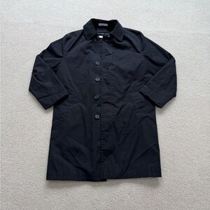 Men's Black Trench Coat - Water Resistant and Insulated, 36R